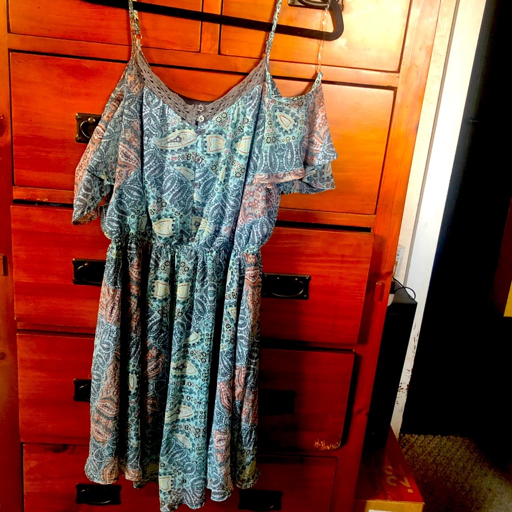 Paisley Cold Shoulder Dress